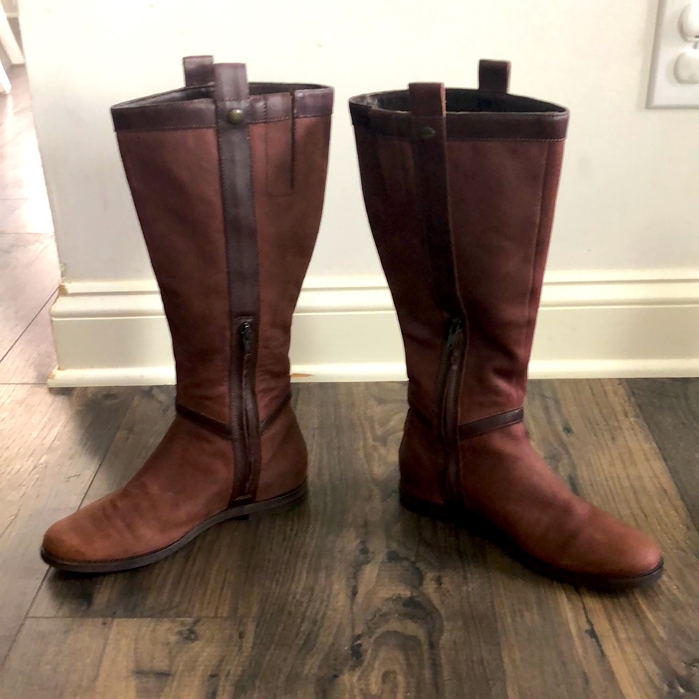 Cole Haan Nike Air Brown Leather Boots - Size 6